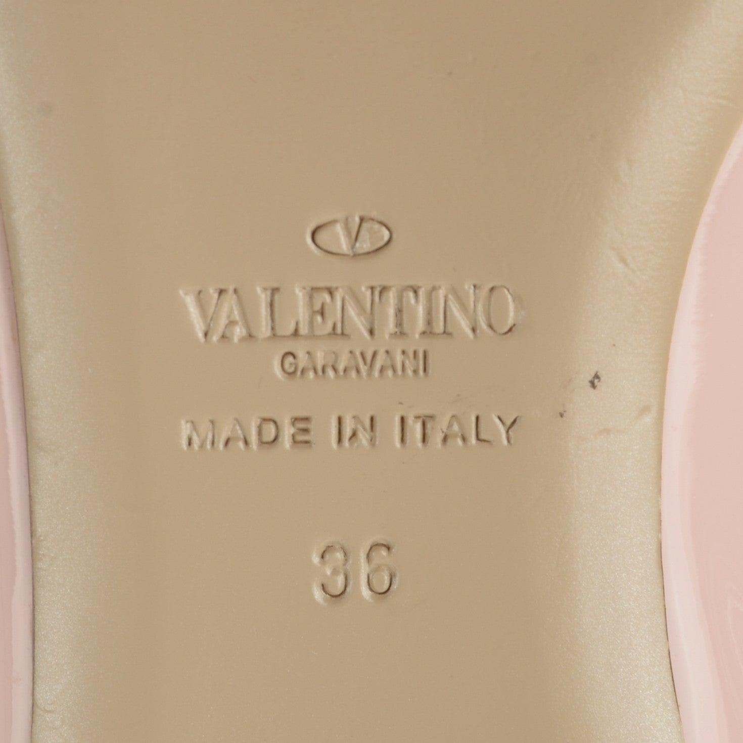 Valentino Garavani Patent Rockstud Ballerina Flats 36 Water Rose Poudre 6 of 10