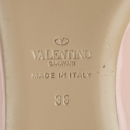 Valentino Garavani Patent Rockstud Ballerina Flats 36 Water Rose Poudre 6 of 10