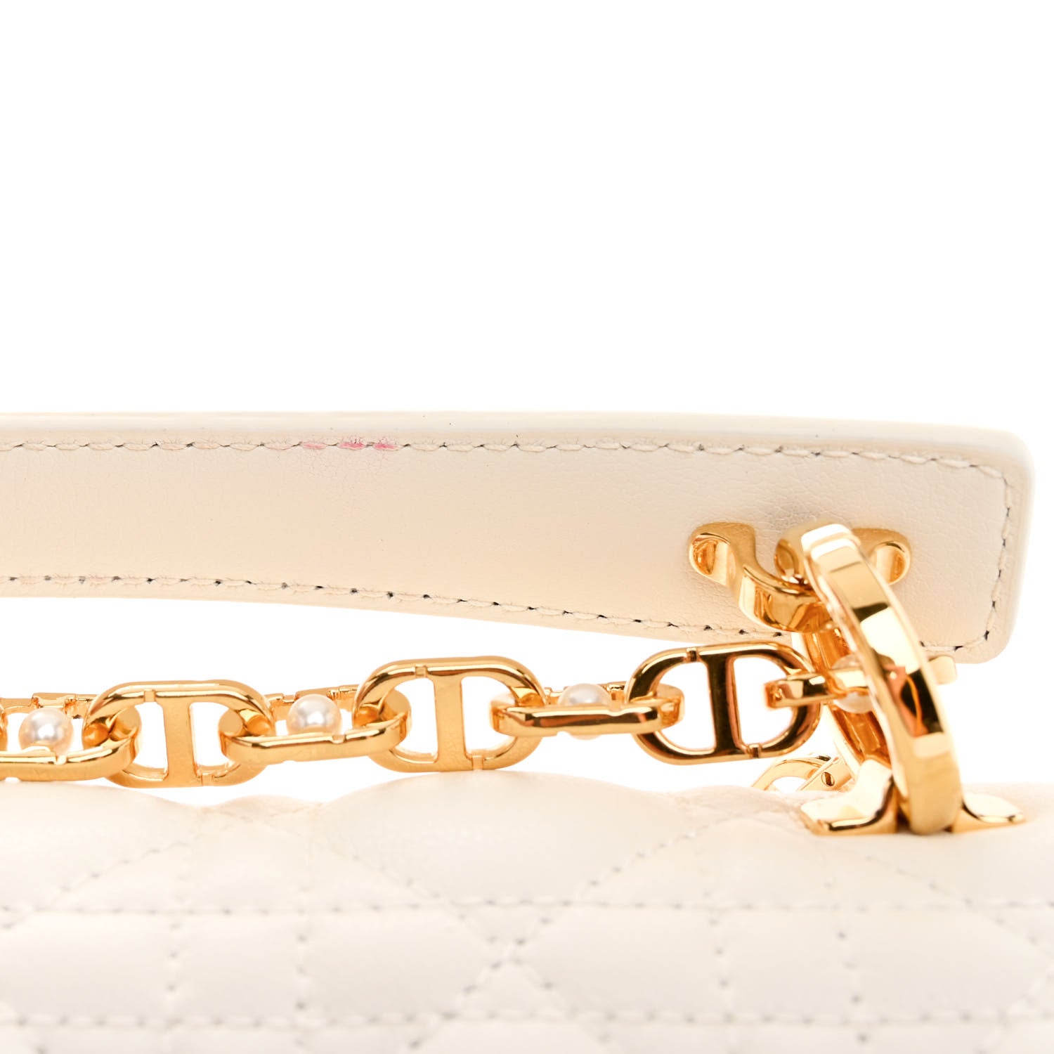 Christian Dior Lambskin Cannage Small Jolie Top Handle Bag Latte 11 of 12