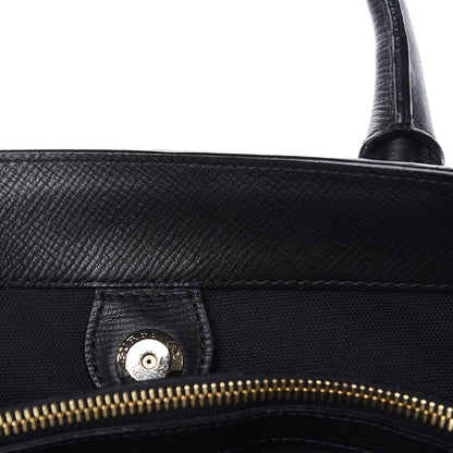 Burberry Grainy Calfskin House Check Medium Banner Tote Black 17 of 17