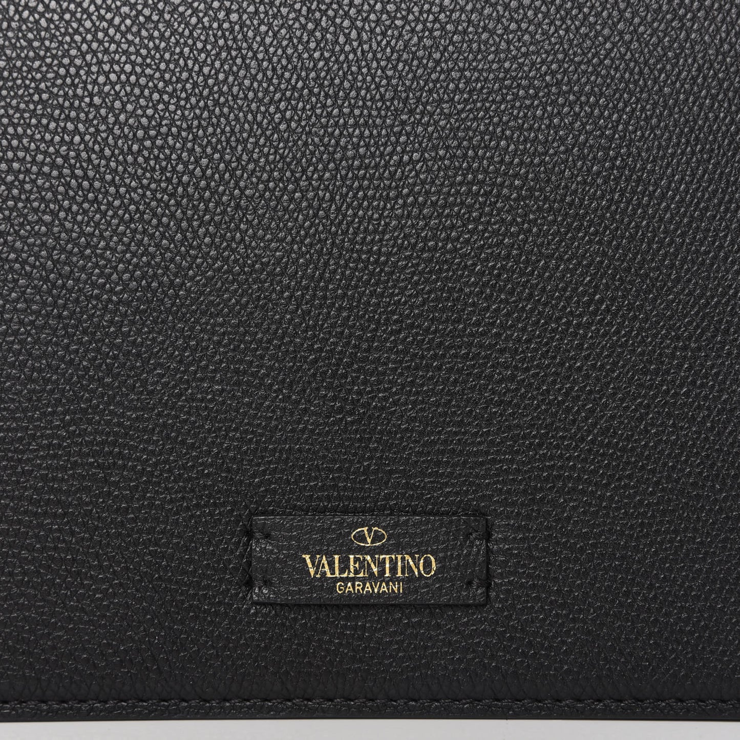 Grainy Calfskin Large VSling Shoulder Bag Black