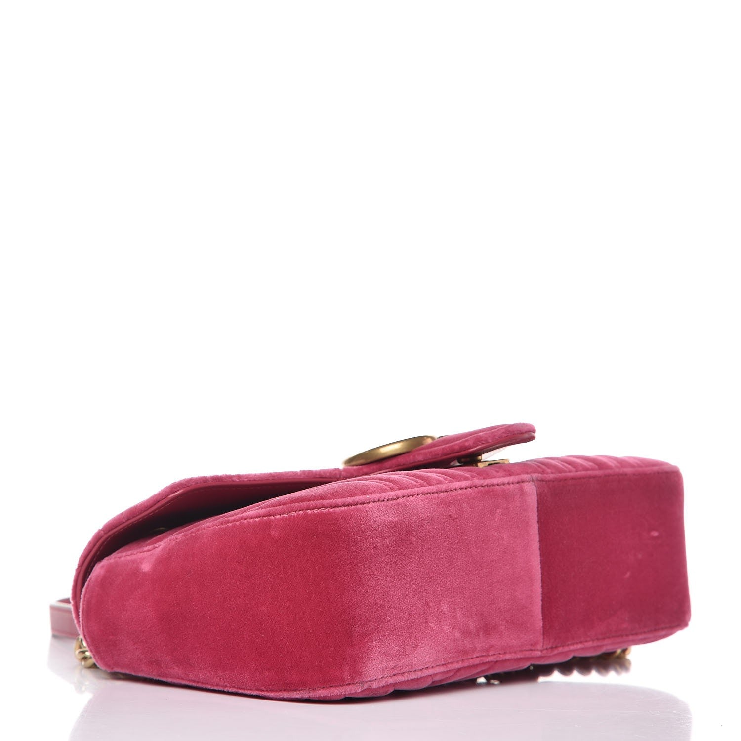 Gucci Velvet Matelasse Small GG Marmont Shoulder Bag Light Raspberry Rose 4 of 7
