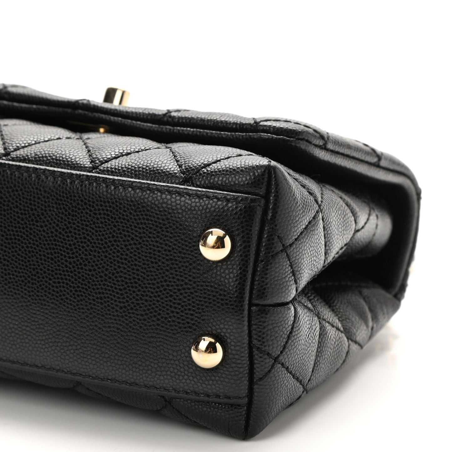 Caviar Quilted Extra Mini Coco Handle Flap Black