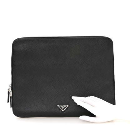 Prada Saffiano Document Holder Black 2 of 8
