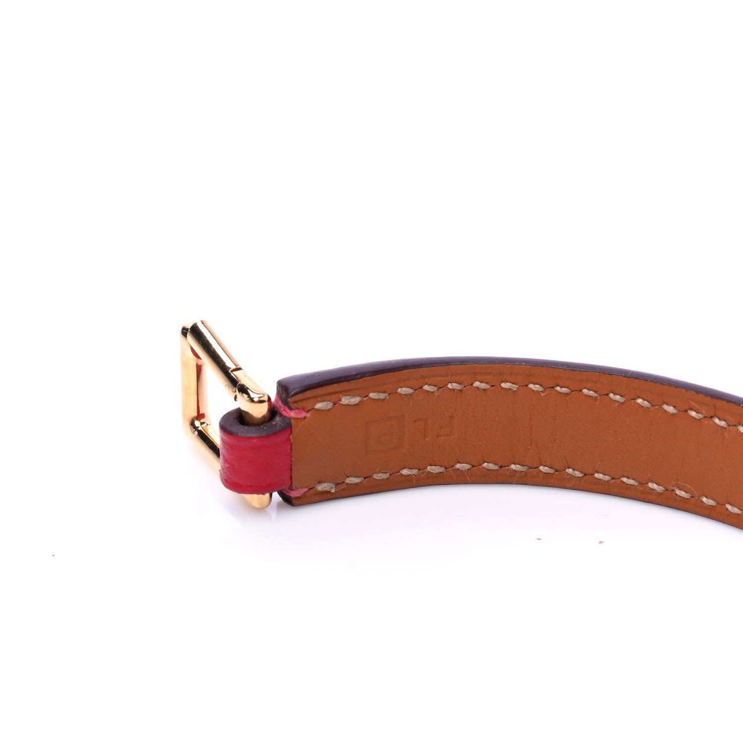 Hermes Epsom Rivale Double Tour Bracelet S Rouge Casaque 5 of 6