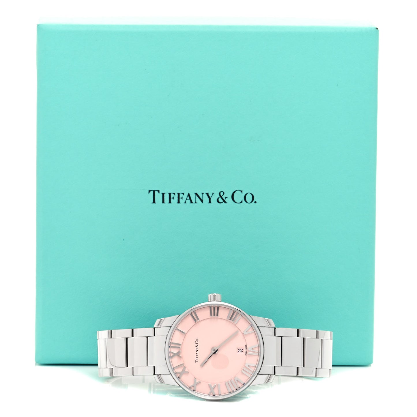 Stainless Steel 29mm Atlas 2-Hand Quartz Watch Pink