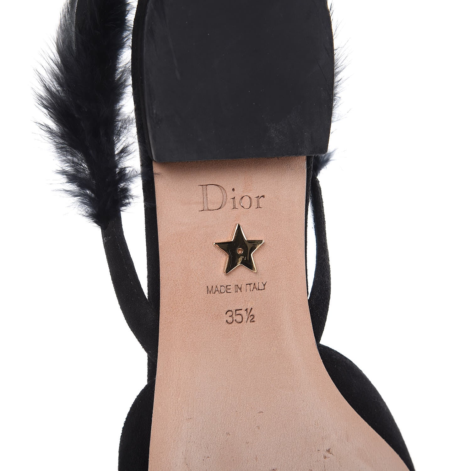 Christian Dior Suede Feather Dior Ethnie Flats 35.5 Black 7 of 8