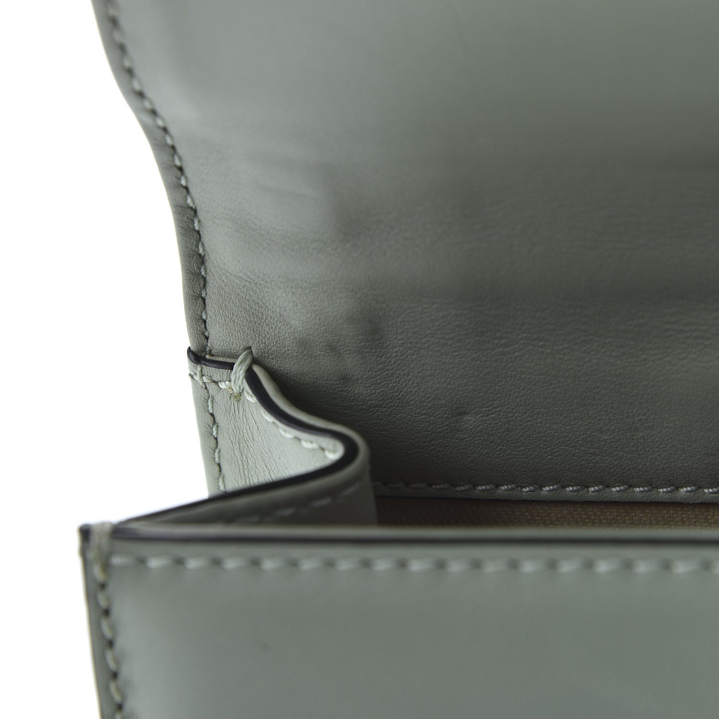 Vitello Mini Glam Lock Rockstud Flap Water Green