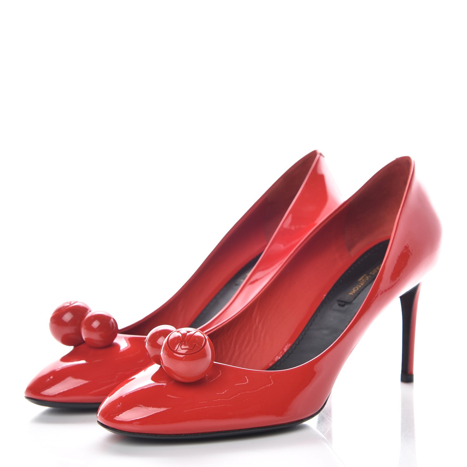 Louis Vuitton Patent Calfskin Betty Pumps 39 Red 3 of 12