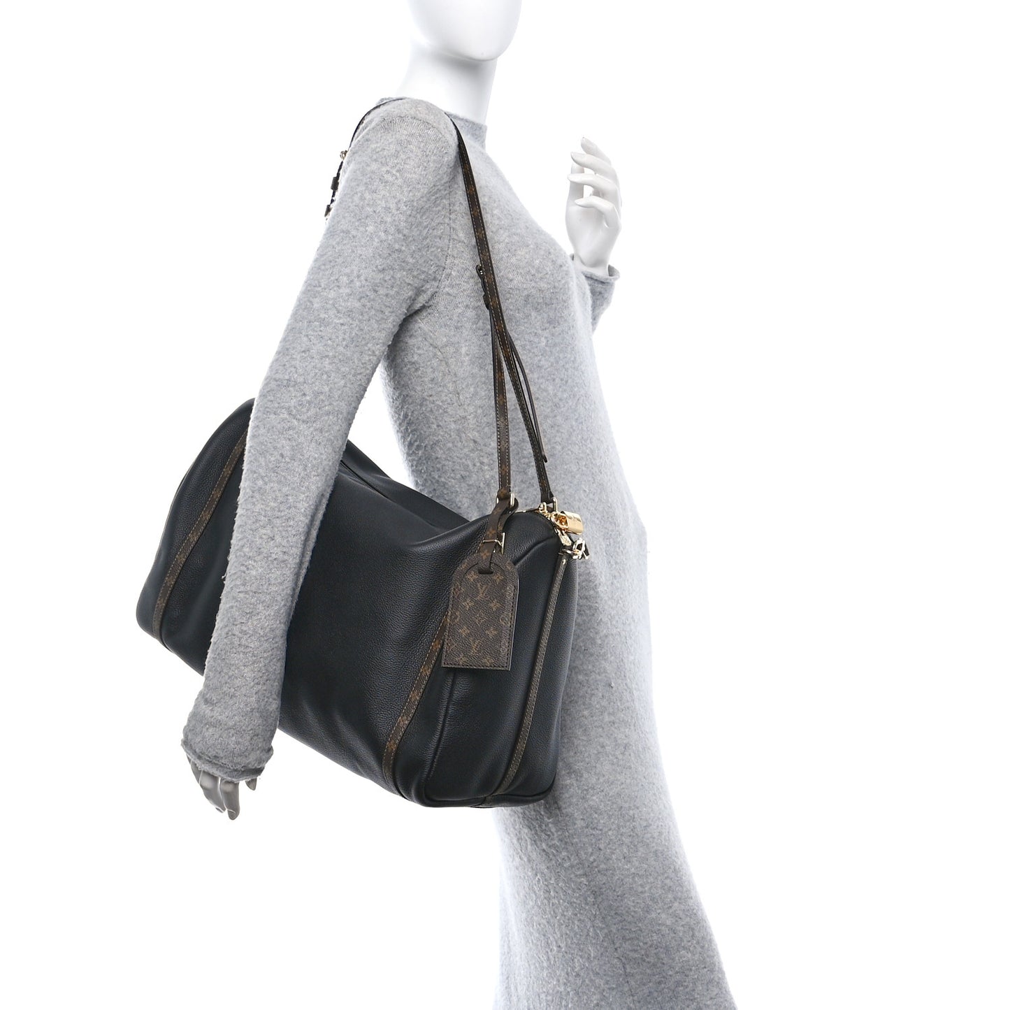 Grained Calfskin Monogram Express Travel Black