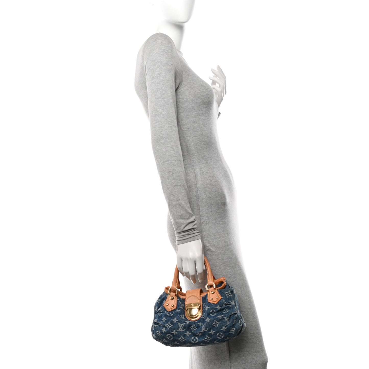 Monogram Denim Pleaty Blue