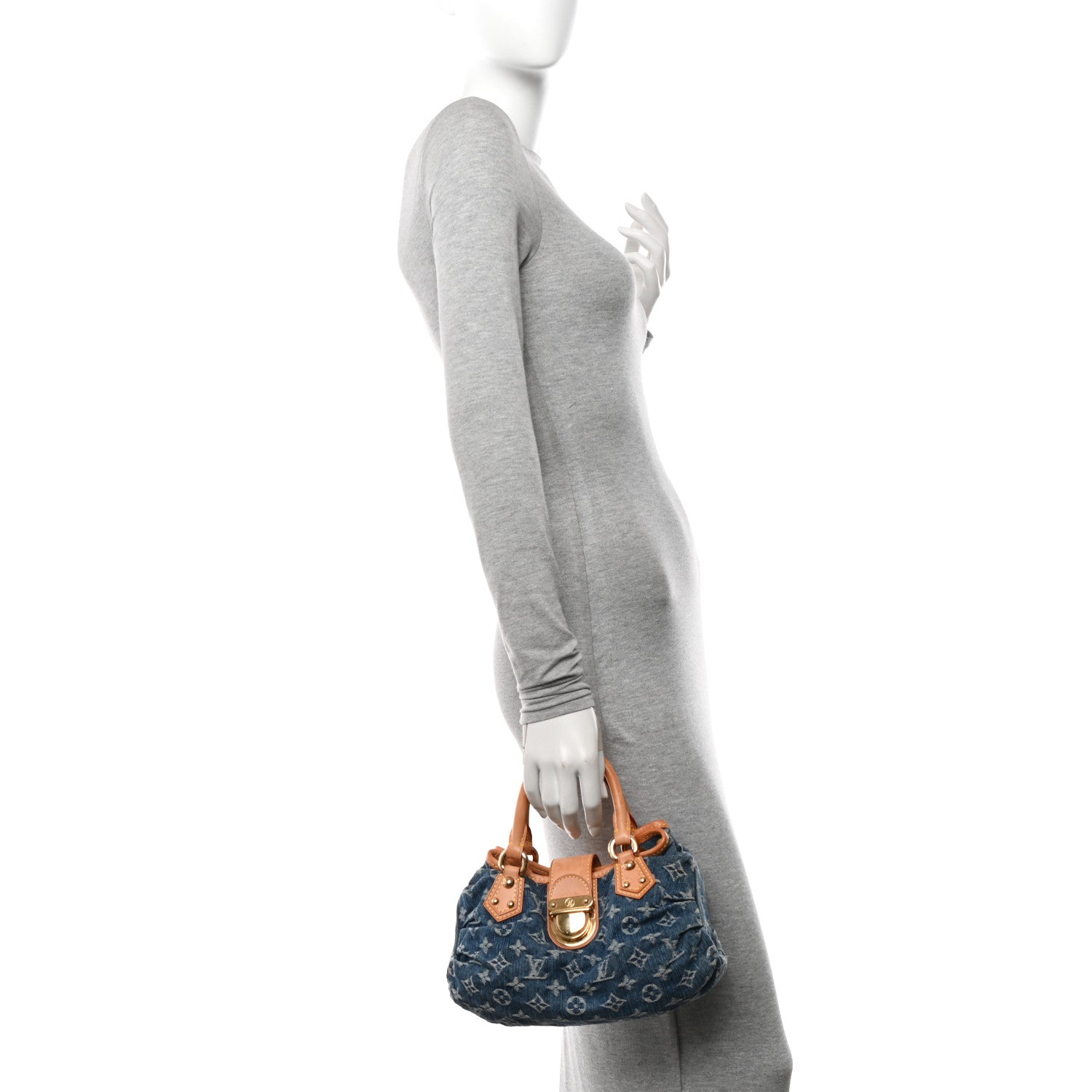 Louis Vuitton Monogram Denim Pleaty Blue 2 of 13