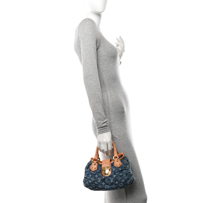Louis Vuitton Monogram Denim Pleaty Blue 2 of 13