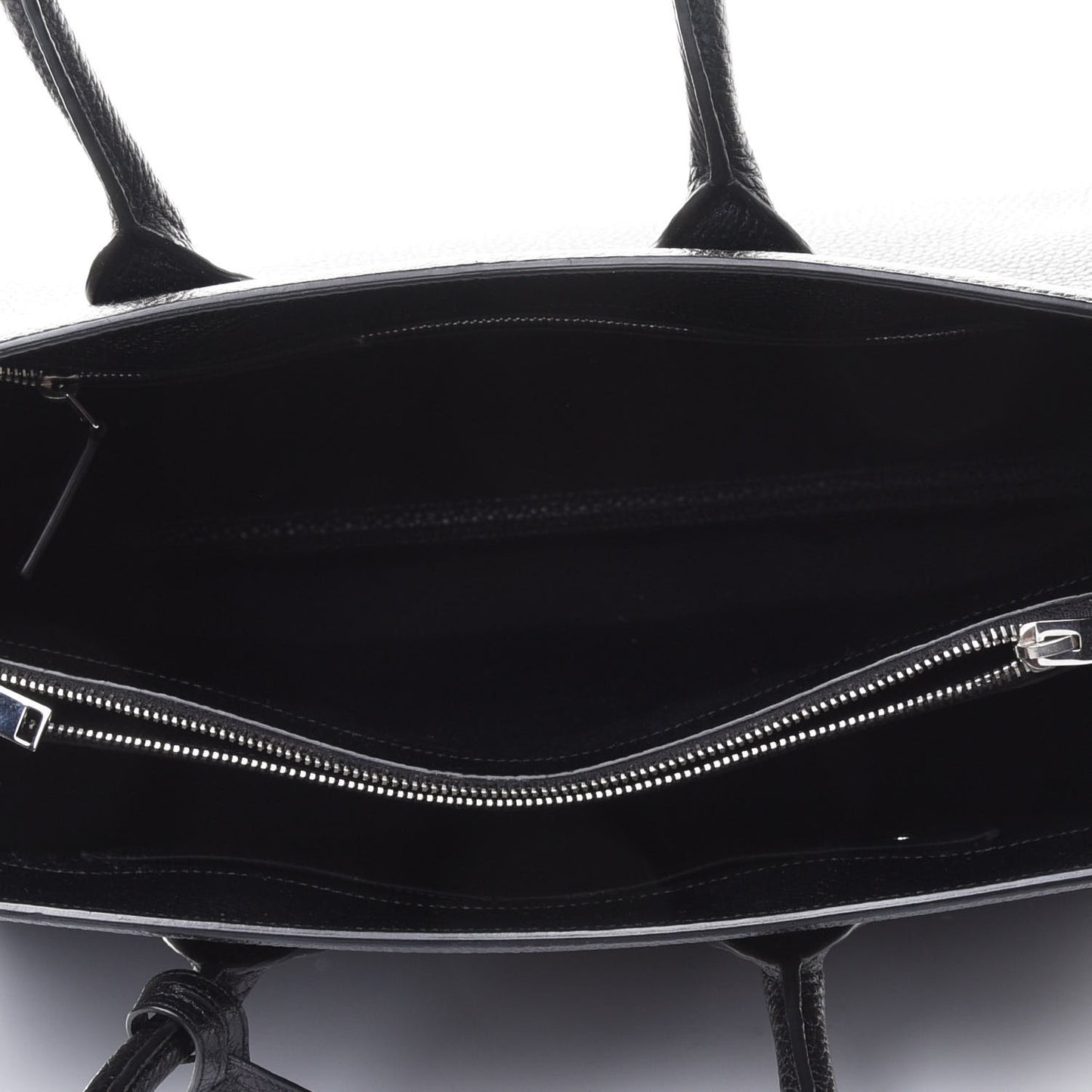 Grained Calfskin Large Sac De Jour Carryall Black