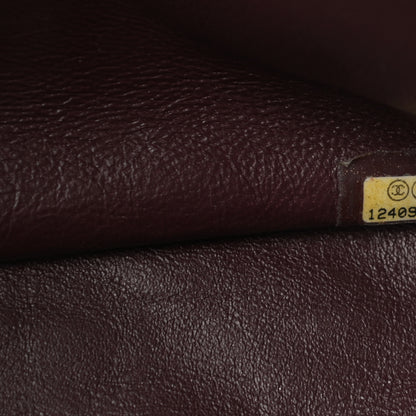 Chanel Lambskin Quilted Jumbo Single Flap Dark Red 7 of 12