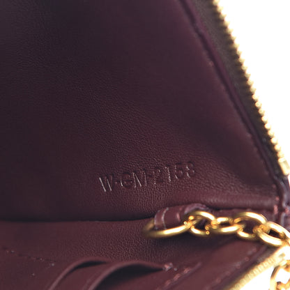 Celine Lambskin Bi-Color Solo Coin Card Case Wine Abyss Blue 7 of 8