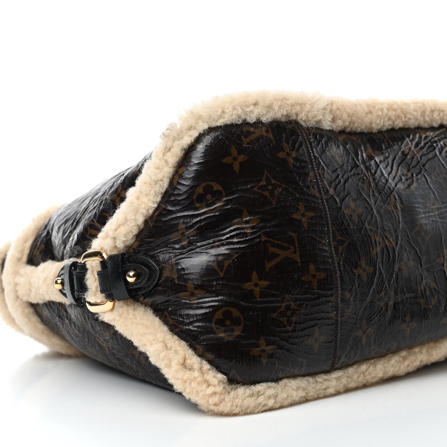 Louis Vuitton Patent Monogram Shearling Sac Thunder 9 of 10
