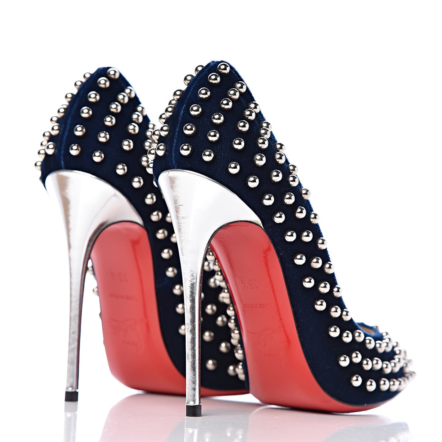 Velvet Specchio Billy 120 Spike Pumps 35.5 Silver Eclipse
