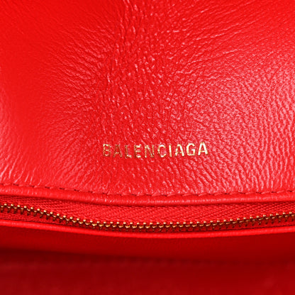 Balenciaga Nappa Calfskin Quilted Medium Touch B Shoulder Bag Bright Red 6 of 8