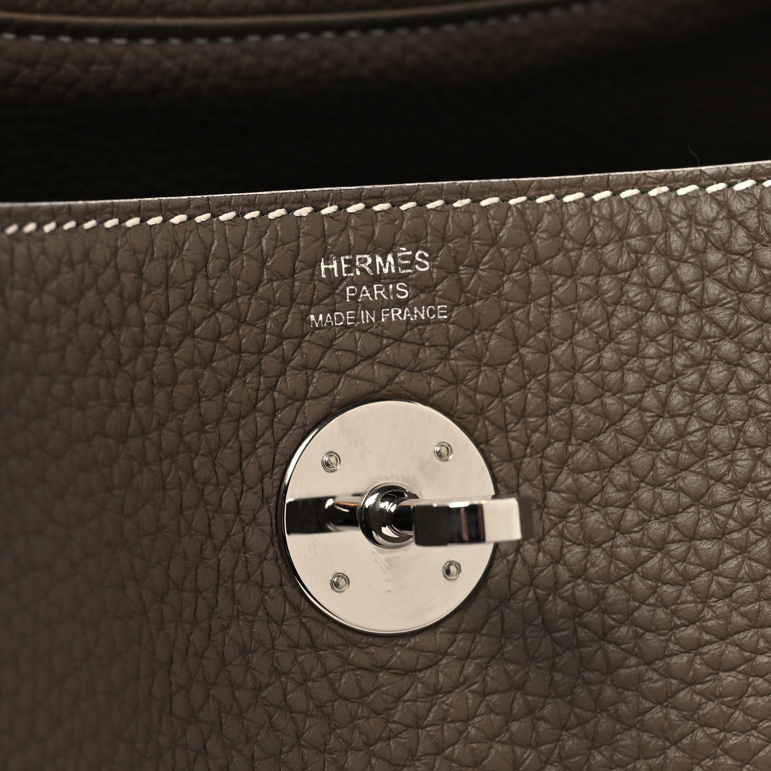 Hermes Taurillon Clemence Lindy 26 Etoupe 6 of 11