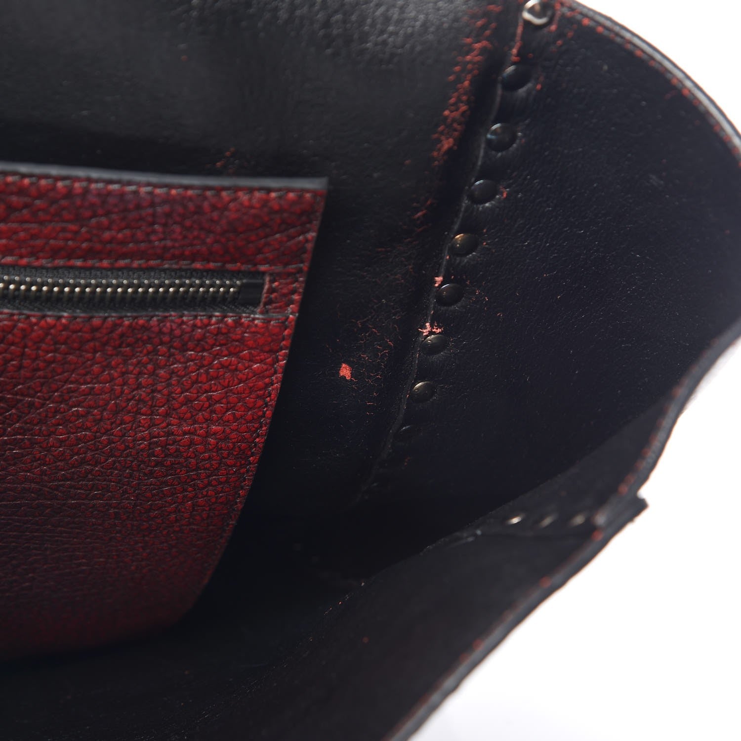 Versace Grained Calfskin Palazzo Studded Backpack Rosso Nero Black 8 of 10