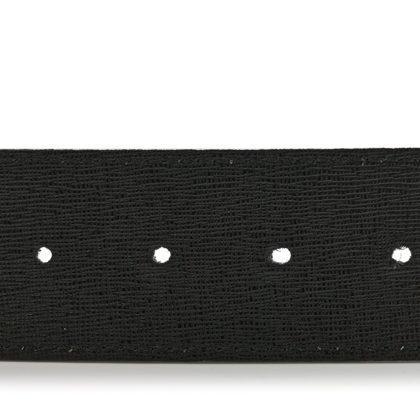 Cuoio Romano Glazed Fabric Enamel FF 1974 Reversible Belt Black Tobacco Yellow