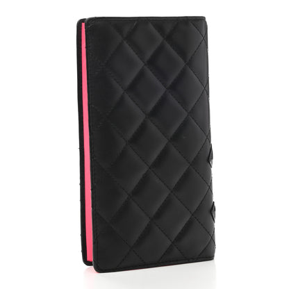 Chanel Calfskin Quilted Cambon Yen Wallet Black 3 of 12