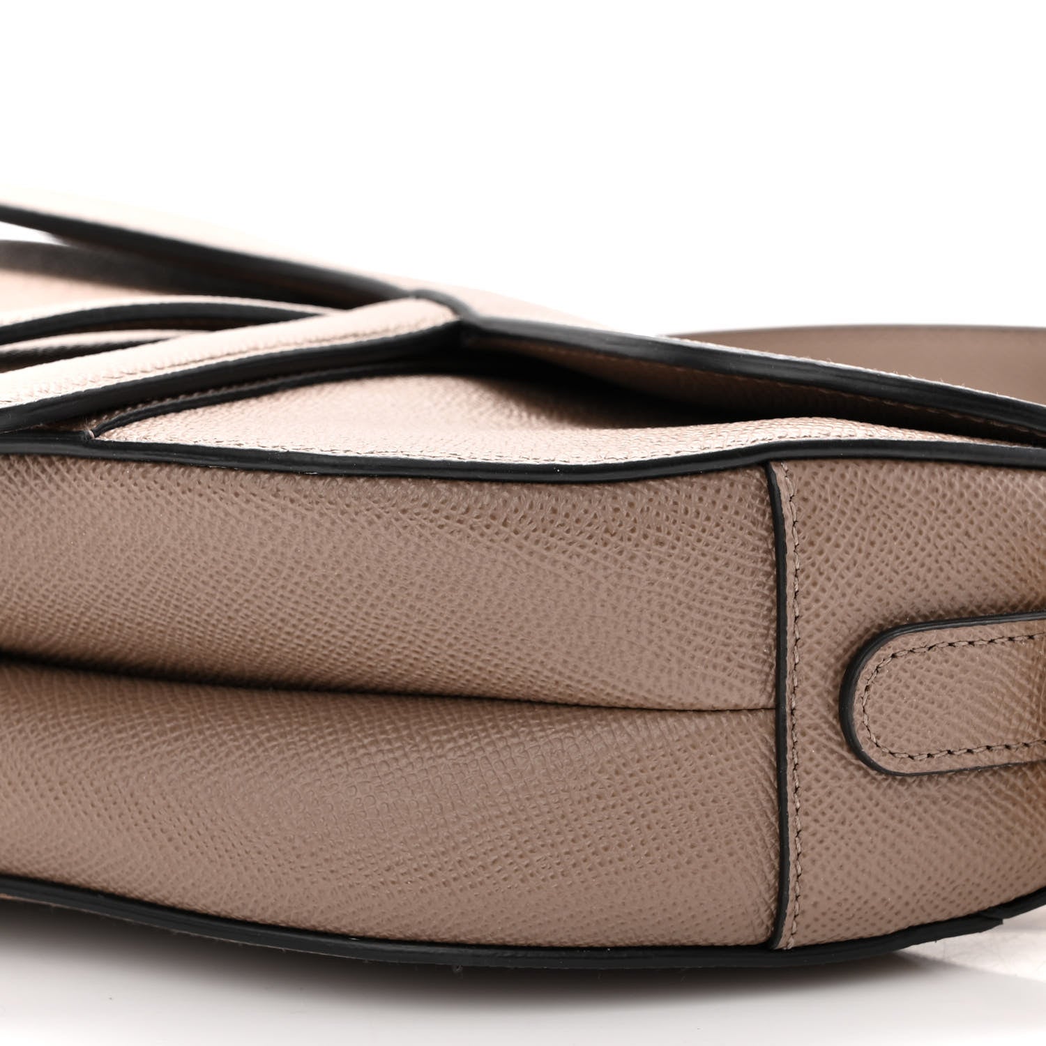 Christian Dior Grained Calfskin Saddle Bag With Strap Warm Taupe 9 of 9