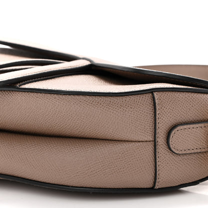 Christian Dior Grained Calfskin Saddle Bag With Strap Warm Taupe 9 of 9