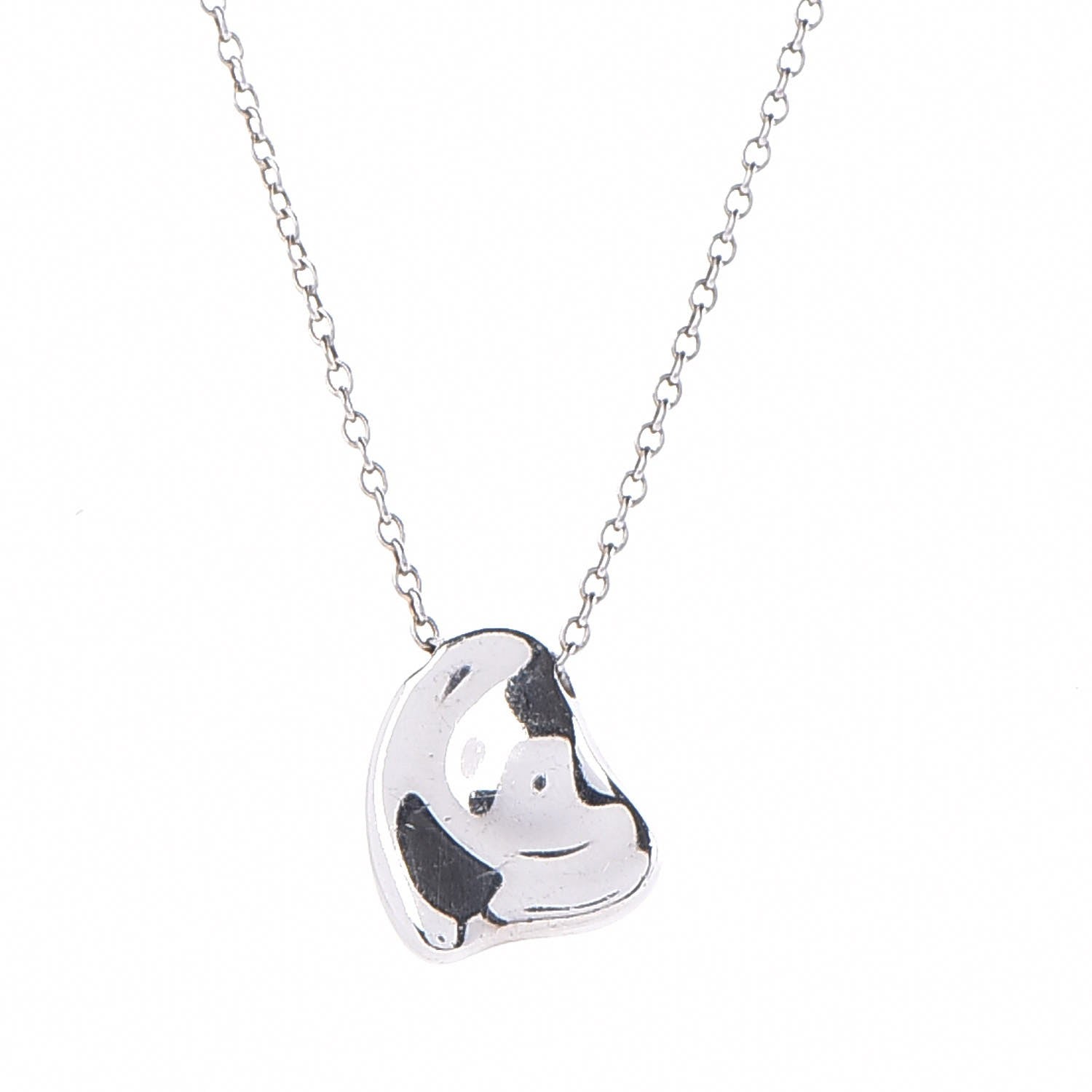 Tiffany Sterling Silver Elsa Peretti Full Heart Pendant Necklace 4 of 7