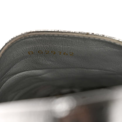 Chanel Laminated Goatskin CC Espadrilles 38 Silver 6 of 9