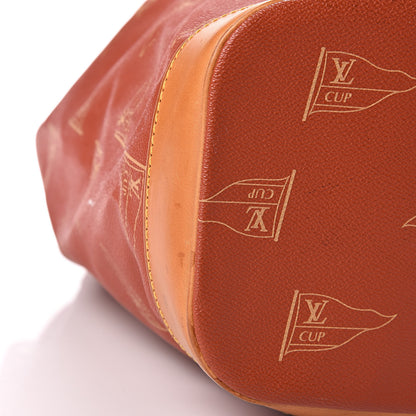 Louis Vuitton Canvas Americas Cup 1995 Saint Tropez Drawstring Bag Red 9 of 10