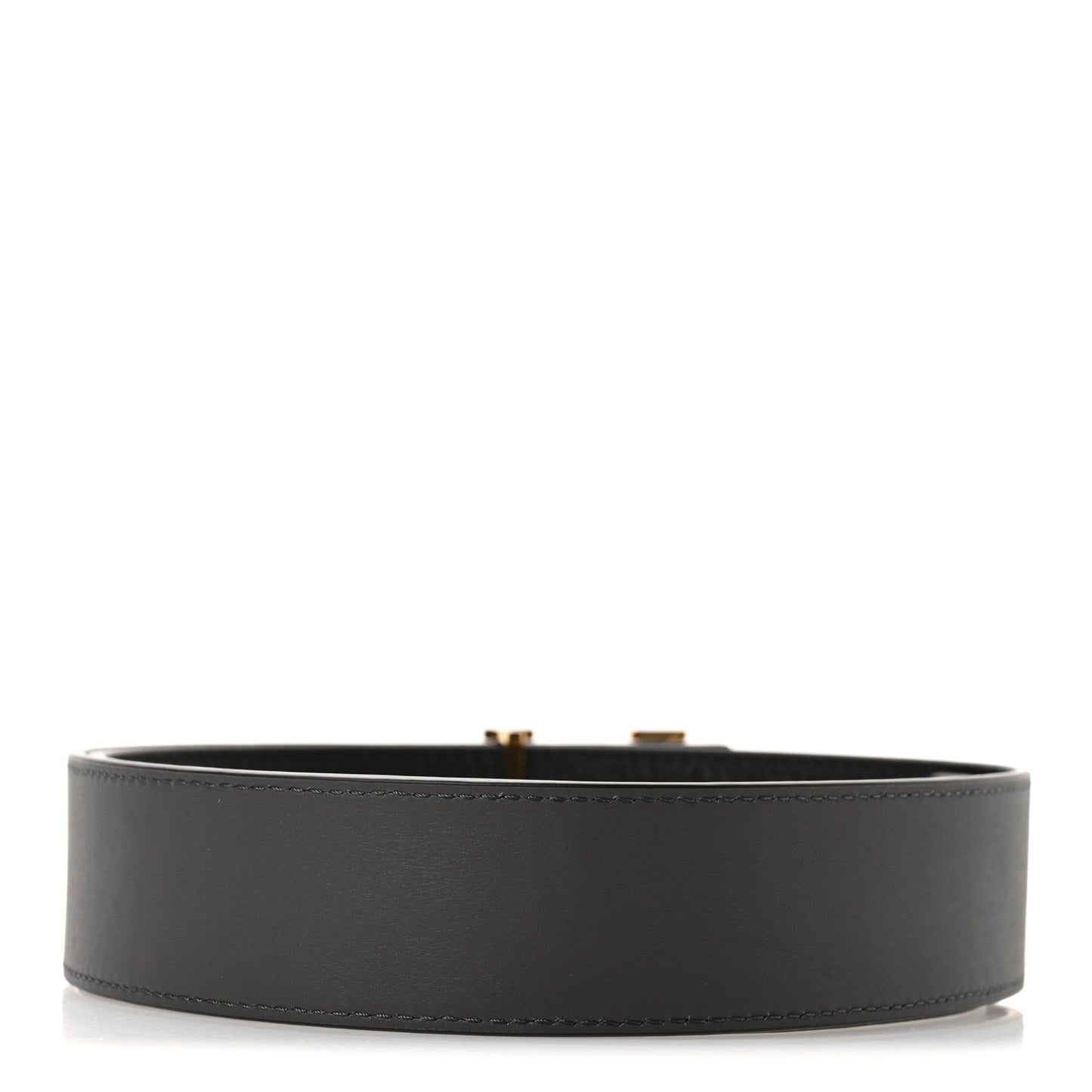 Calfskin 40mm Damier LV Initiales Reversible Belt 85 34 Gray Black