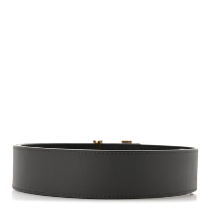 Louis Vuitton Calfskin 40mm Damier LV Initiales Reversible Belt 85 34 Gray Black 4 of 8