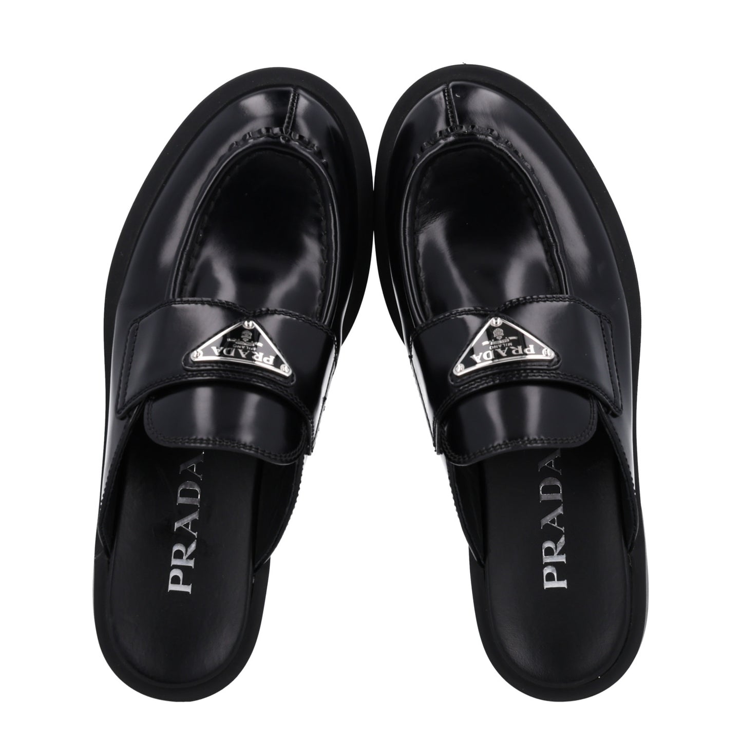 Spazzolato Triangle 40mm Loafer Mules 35 Black