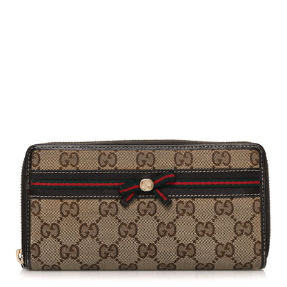 Gucci Monogram Mayfair Zip Around Wallet Dark Brown 1 of 7