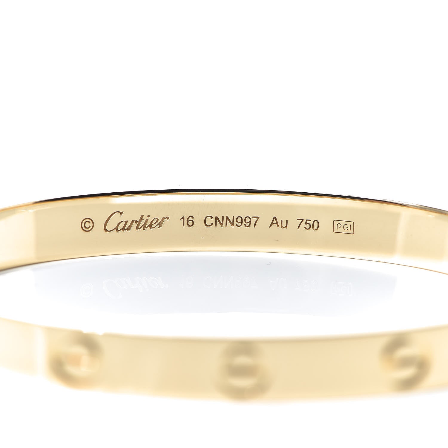 Cartier 18K Yellow Gold LOVE Bracelet 16 5 of 7
