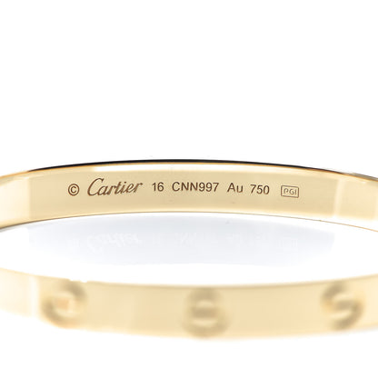 Cartier 18K Yellow Gold LOVE Bracelet 16 5 of 7