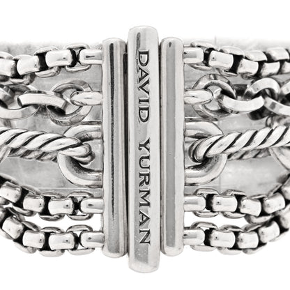 David Yurman Sterling Silver Multi Row Chain Bracelet 3 of 4