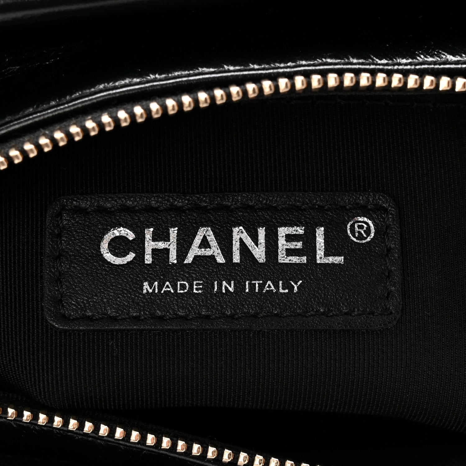 Chanel Metallic Crumpled Goatskin Quilted Small Gabrielle Hobo Black Rose Gold 6 of 10