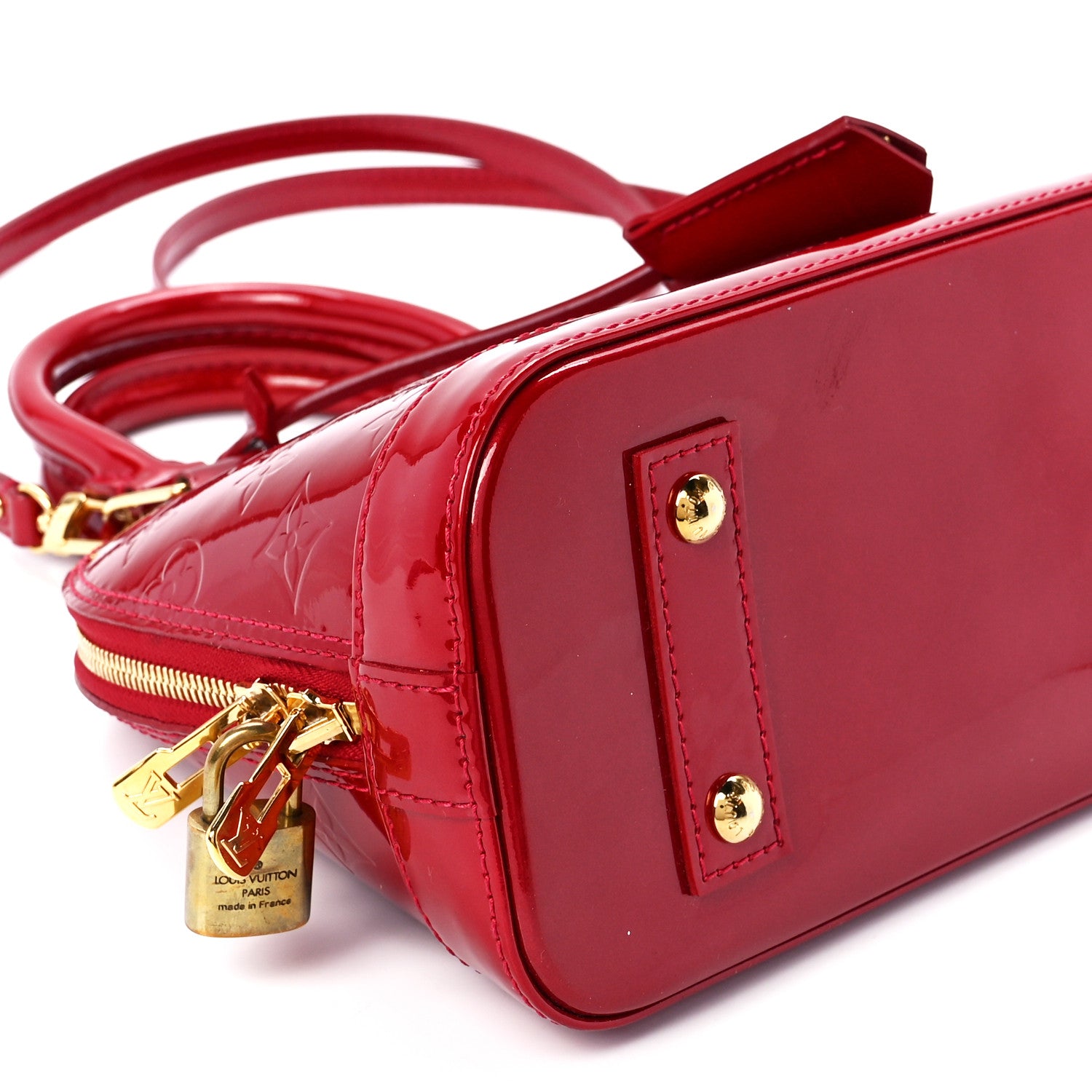 Louis Vuitton Vernis Alma BB Pomme D'Amour 10 of 12