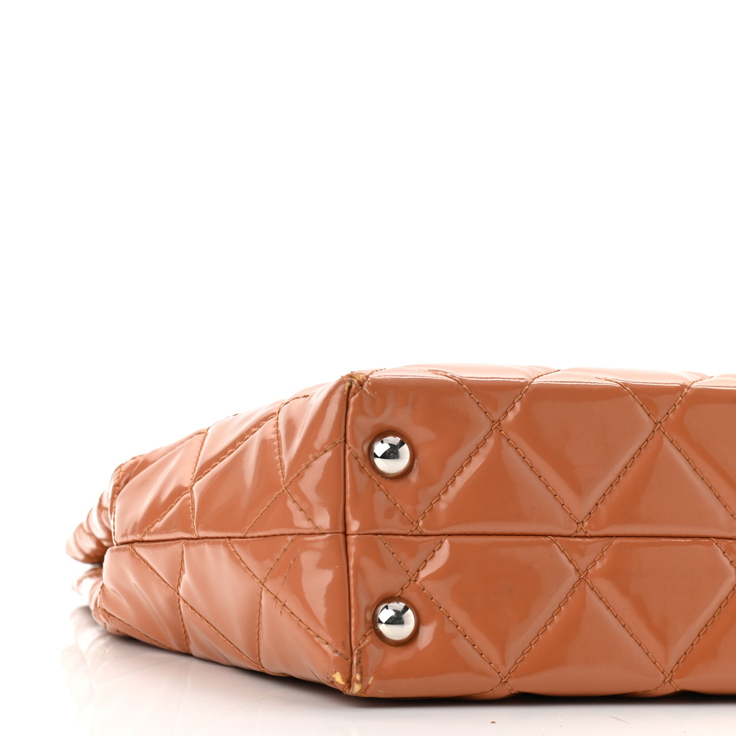 Vinyl Quilted In The Business North South Tote Orange