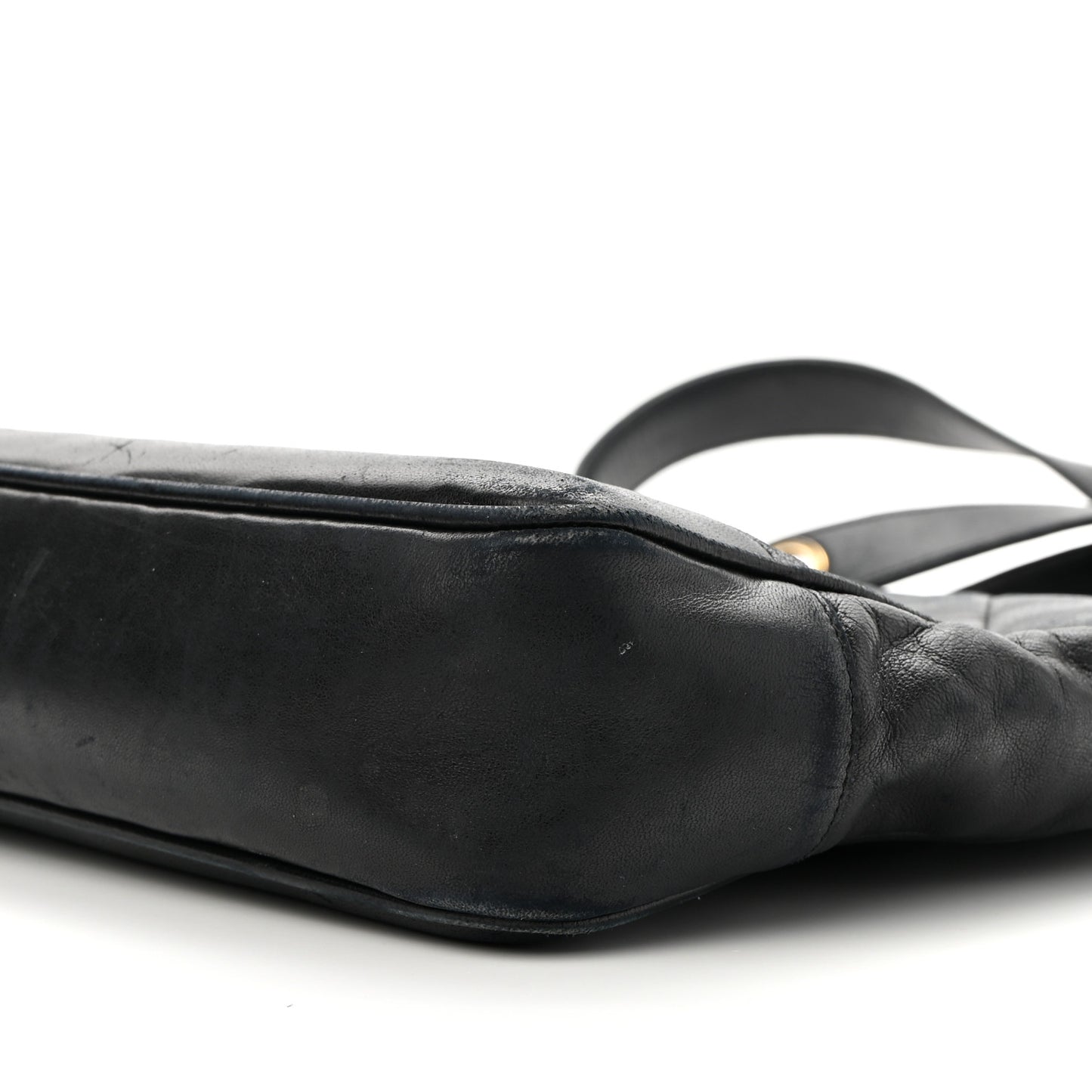 Lambskin Quilted Shoulder Bag Black