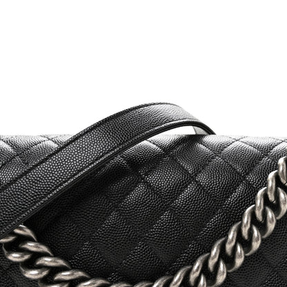 Chanel Caviar Quilted Medium Boy Flap Black 8 of 11