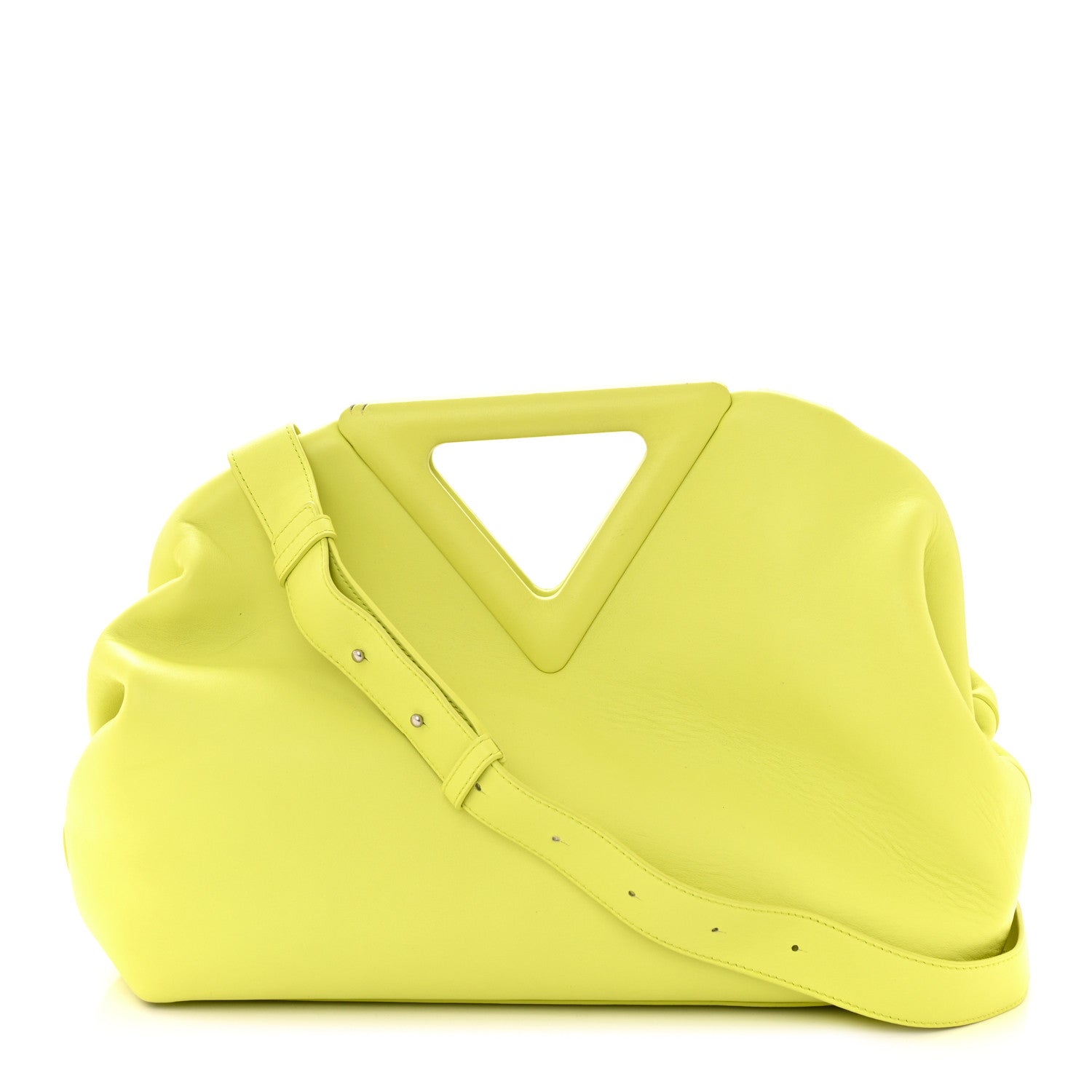 Bottega Veneta Calfskin Medium The Point Triangle Bag Seagrass 1 of 16