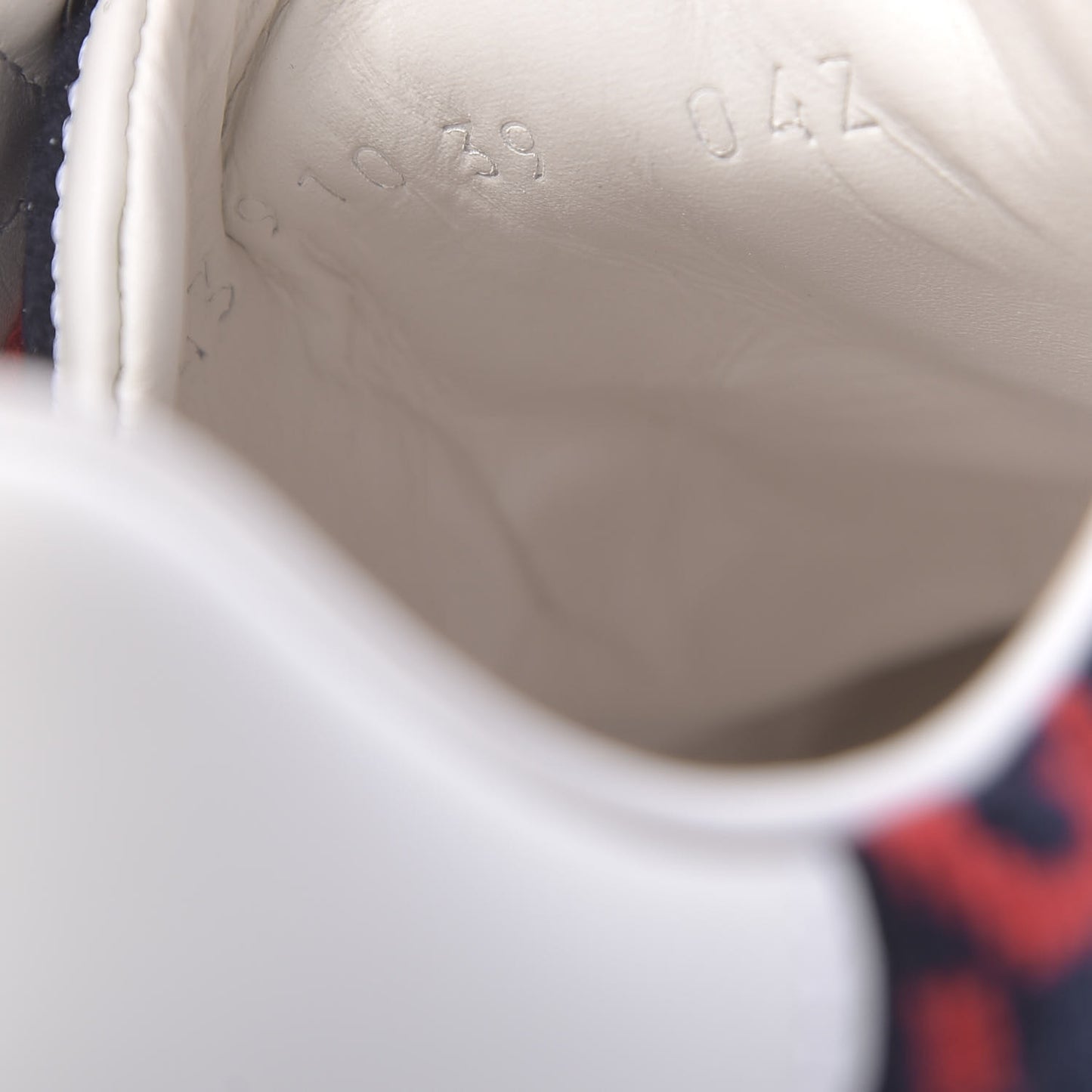 Terry Cloth GG Monogram Web Womens Ace Sneakers 39 Blue Red