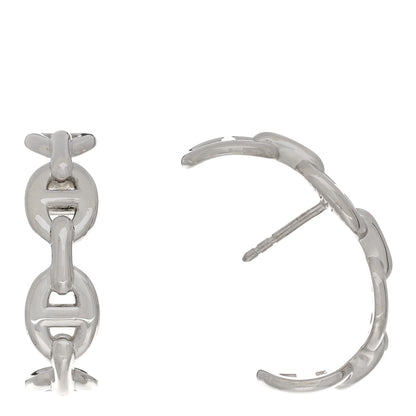 Hermes Sterling Silver Chaine D'Ancre Enchainee Climber Earrings 1 of 5