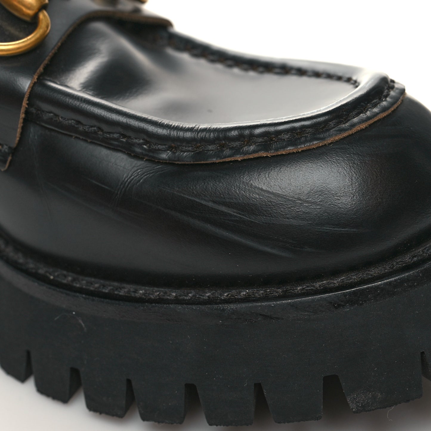 Cordovan Lux Womens Harald Horsebit 25mm Platform Loafers 38 Black