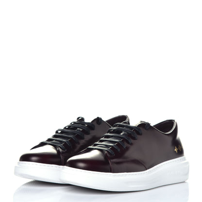Louis Vuitton Glazed Calfskin Beverly Hills Sneakers 8 Bordeaux 3 of 8