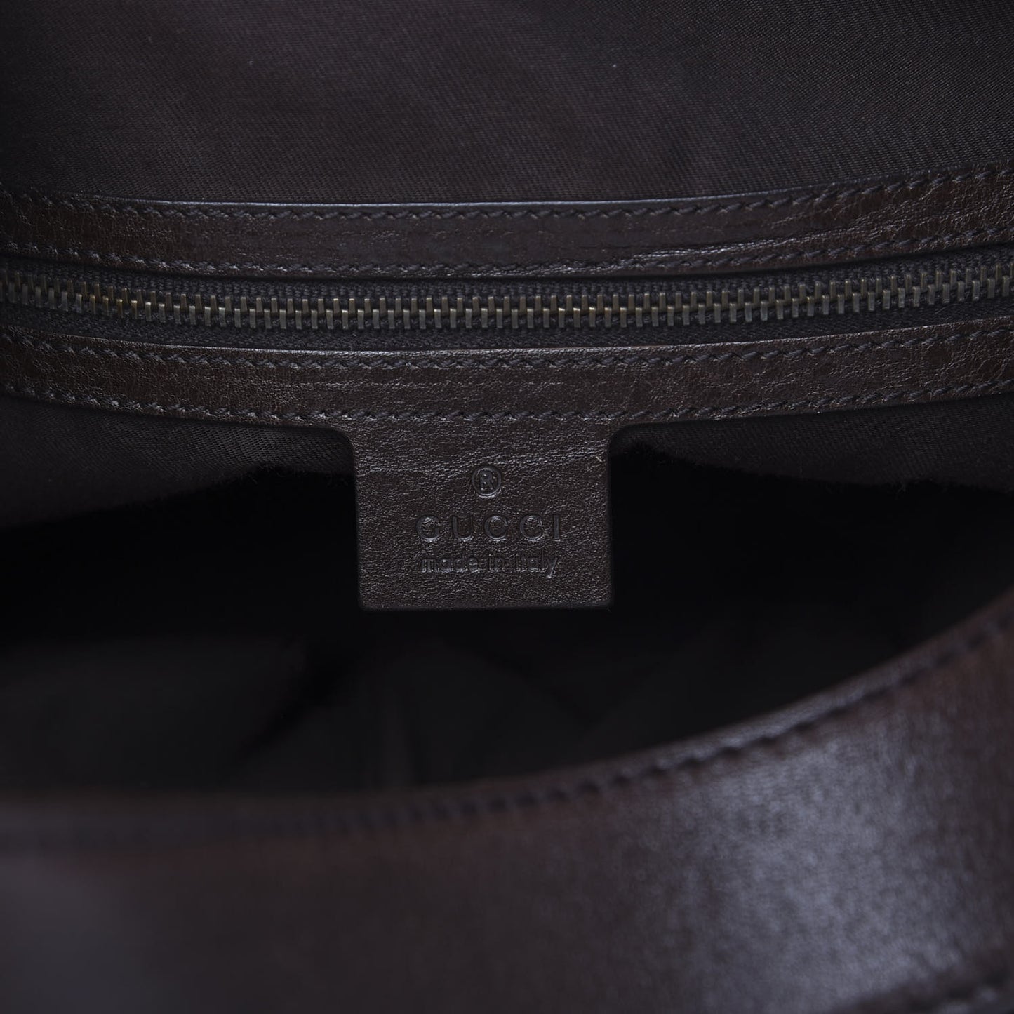 Monogram Medium Interlocking Icon Shoulder Bag Dark Brown